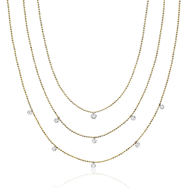 Women's necklaces elegant-token-TRIPLE NECKLACE