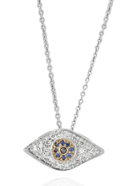 Women's necklaces filigree-pendant-Evil Eye Necklace 593-JSA