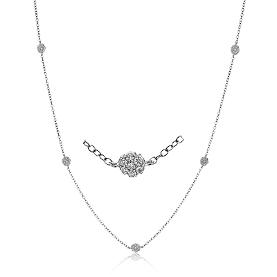 Women's necklaces gala-stone-Harmonie Necklace in 18k Gold with Diamonds CH119