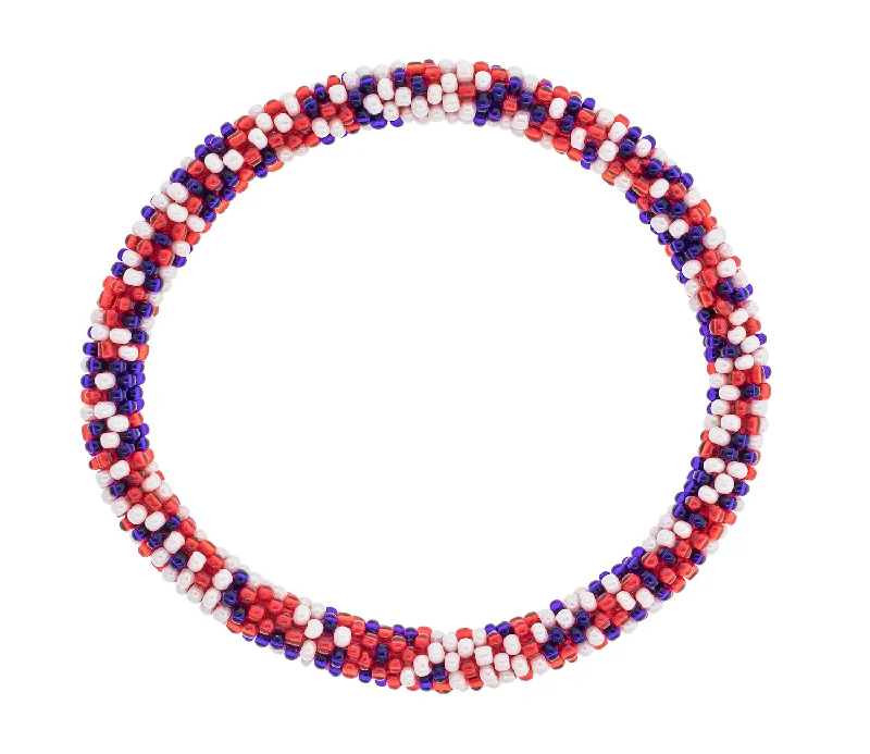 Unisex bracelets gritty-luxe-Game Day Roll-On® Bracelet <br> Red, White, & Blue Speckled