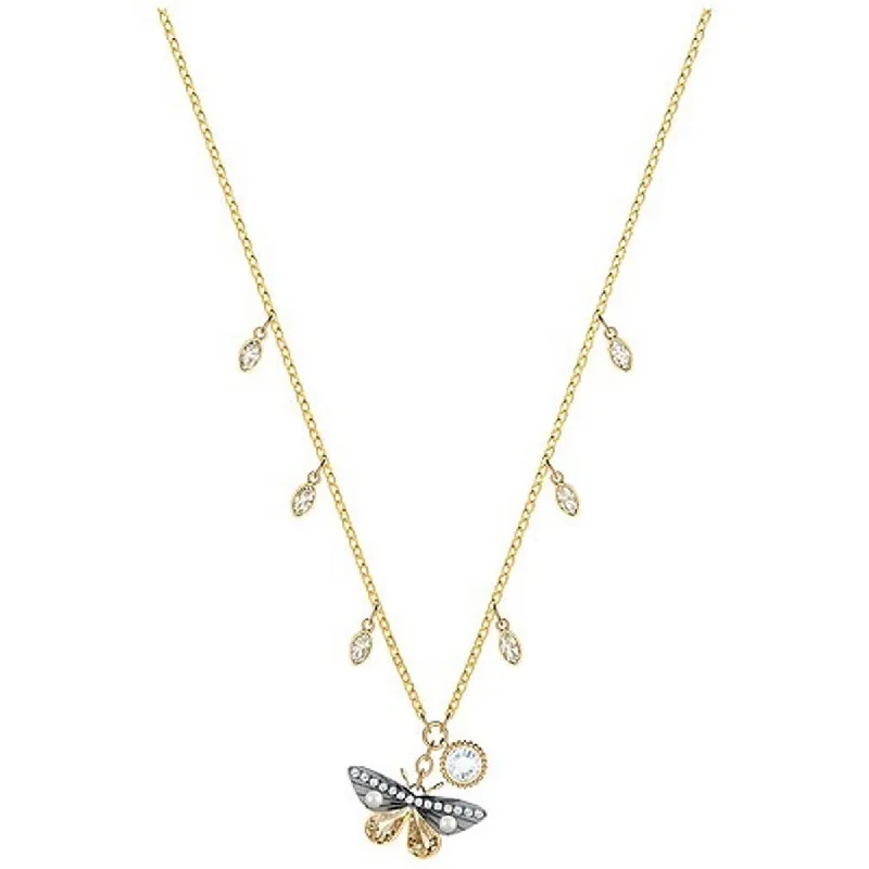 Women's necklaces resilient-alloy-Swarovski Women's Pendant Necklace - Magnetic Gold Plated Butterfly | 5416786