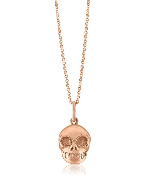 Women's necklaces delicate-glow-Skull Necklace 583-JSA