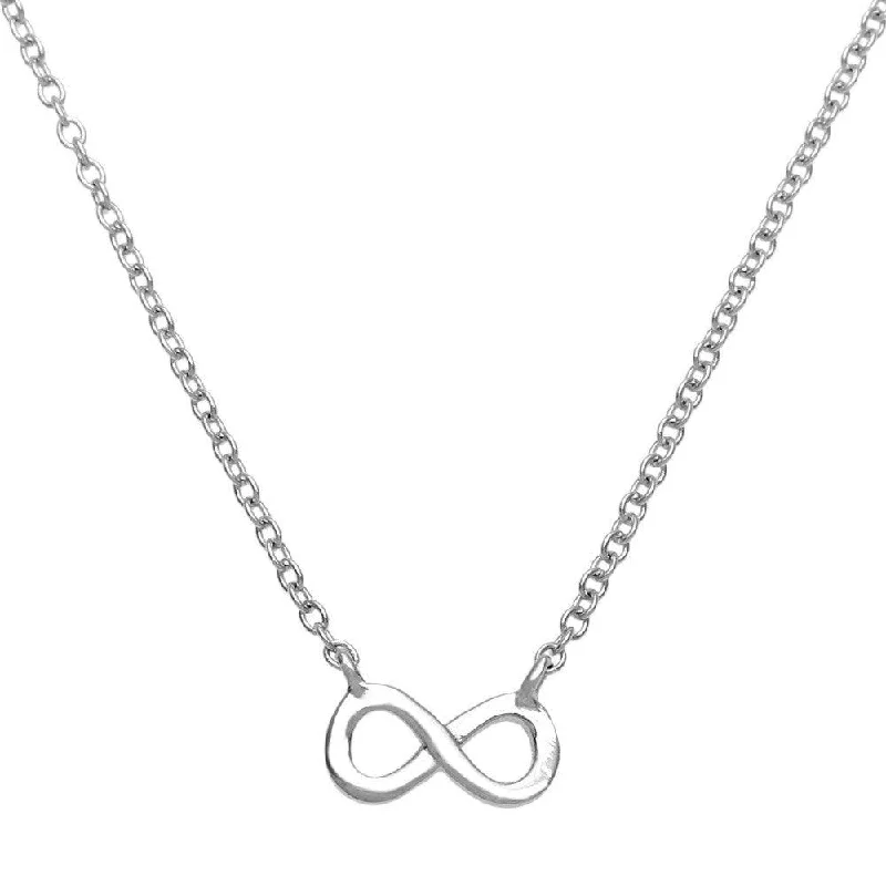 Women's necklaces antique-grace-Sterling Silver Small Infinity Design Necklace