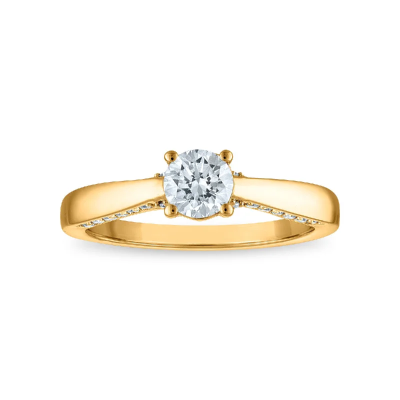 Women's engagement rings antique-luxe-EcoLove 3/4 CTW Lab Grown Diamond Engagement Ring in 14KT Gold