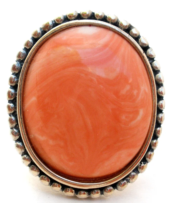 Women's rings micro-silver-Sterling Silver Ring with Pink Stone Size 8