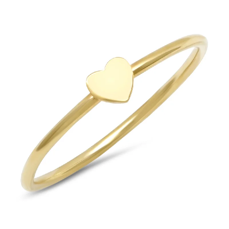 Women's rings micro-gold-Tiny Heart ring