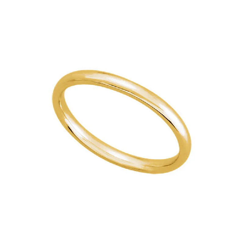 Women's rings onyx-gem-2mm Light Domed Comfort Fit Wedding Band in 14k Yellow Gold