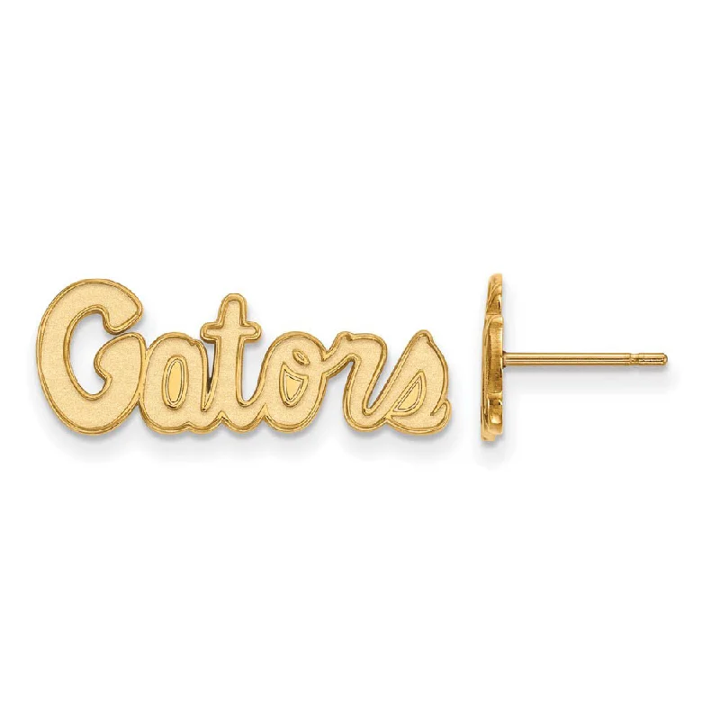 Women's earrings micro-gem-10k Yellow Gold University of Florida XS (Tiny) 'Gators' Post Earrings