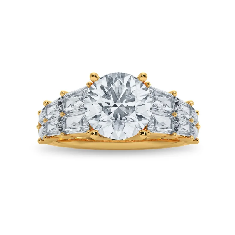 Women's engagement rings antique-halo-Signature EcoLove Diamond Dreams 6-1/3 CTW Lab Grown Diamond Engagement Ring in 14KT Yellow Gold