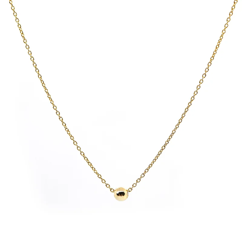 Women's necklaces airy-luxe-Single Point Necklace, Solid Gold