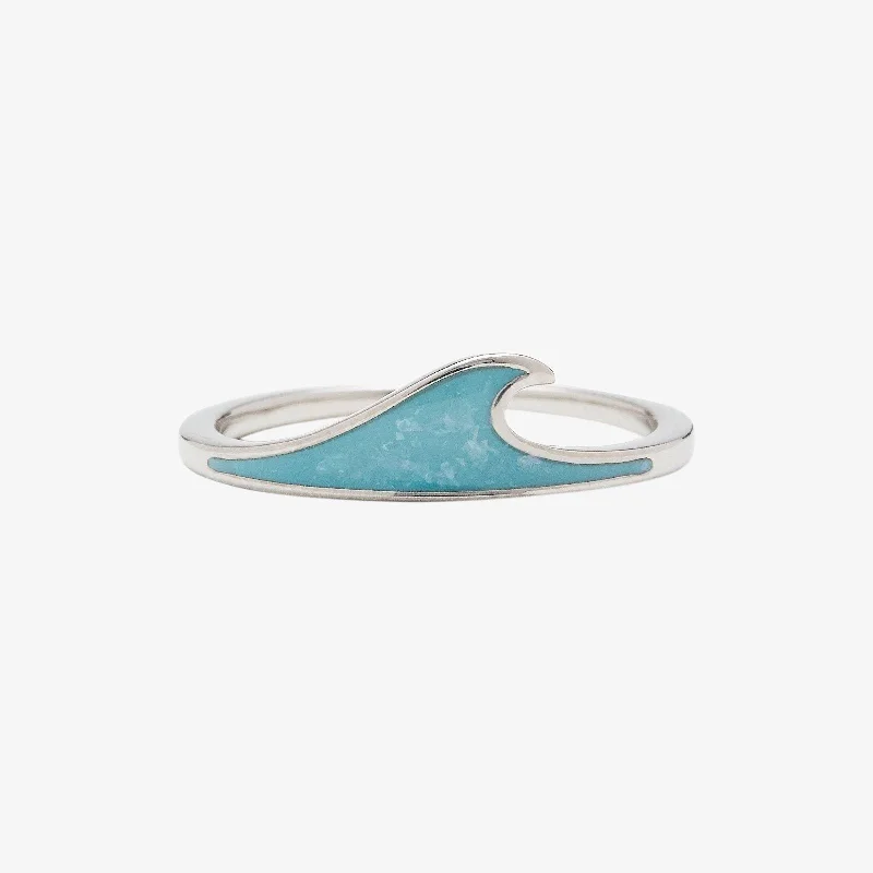 Women's rings faint-gold-Wave Stacking Ring