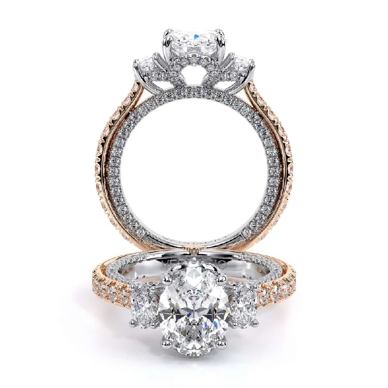 Women's engagement rings radiant-pave-Verragio Engagement Ring 18k Two-Tone