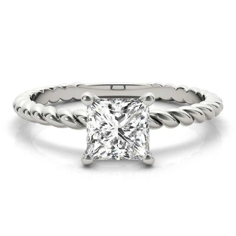 Women's engagement rings soft-shine-Eleanor Princess Diamond Solitaire Engagement Ring