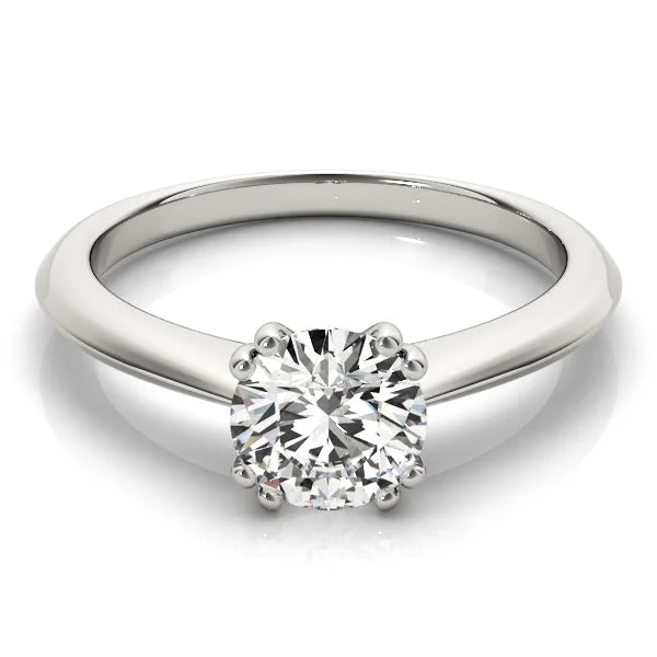 Women's engagement rings sleek-platinum-Ava Round Diamond Solitaire Engagement Ring