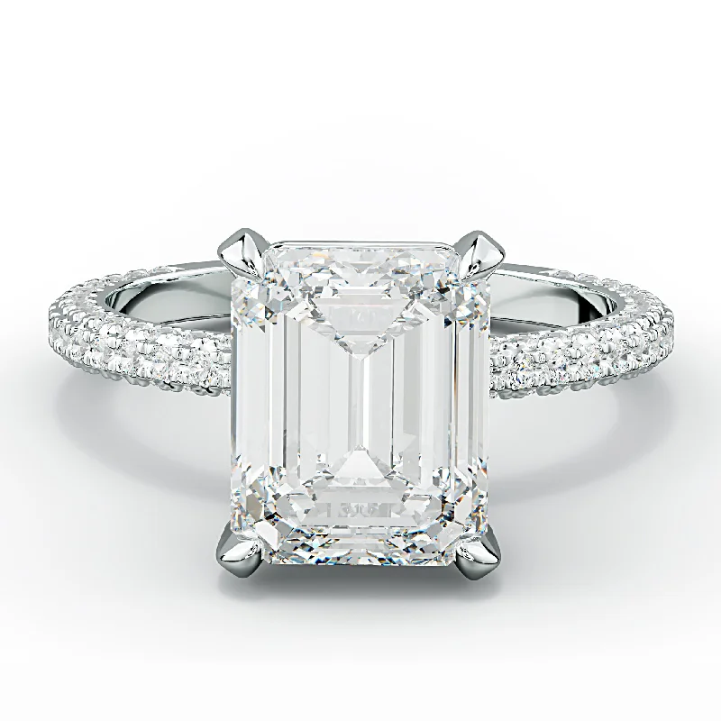 Women's engagement rings whimsical-diamond-Sofia Emerald Cut Diamond Engagement Ring