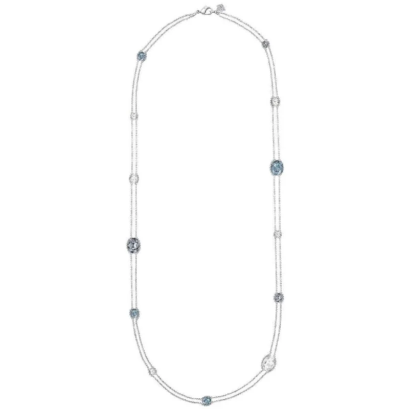 Women's necklaces botanical-Swarovski Women's Strandage Necklace - Fragment Rhodium Plated Crystal | 5279430