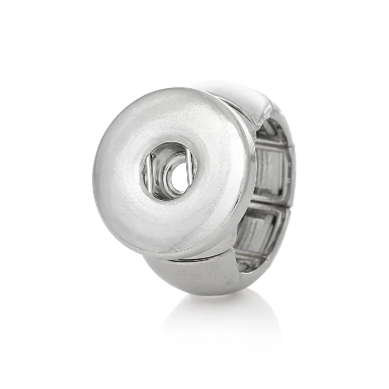 Women's rings event-gem-Starter Interchangeable Adjustable Snap Button Ring Fit 18mm/20mm Snap Buttons