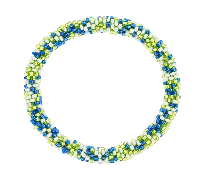 Unisex bracelets bronze-tone-Game Day Roll-On® Bracelet <br> Blue & Green Speckled