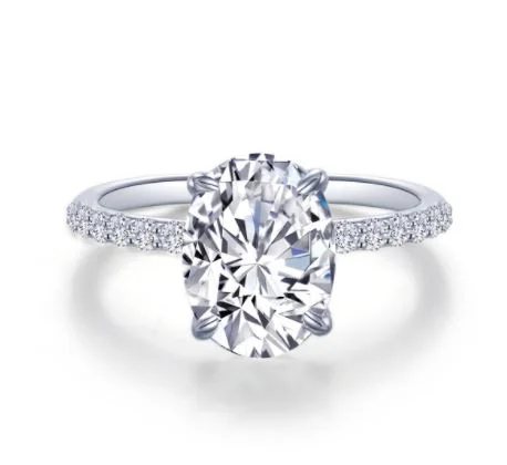 Women's engagement rings classic-round-Oval Solitaire Engagement Ring