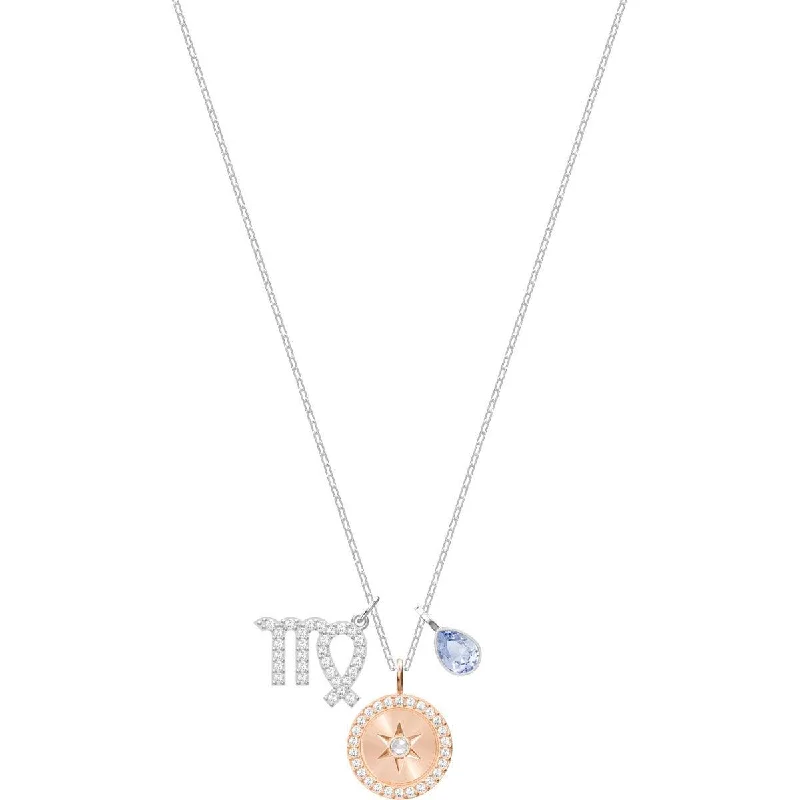 Women's necklaces fine-profile-Swarovski Women's Pendant Necklace - Zodiac Virgo Sign Rhodium Plated | 5349224