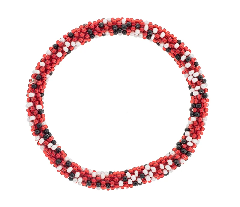 Unisex bracelets radiant-link-Game Day Roll-On® Bracelet <br> Red, Black, & White Speckled