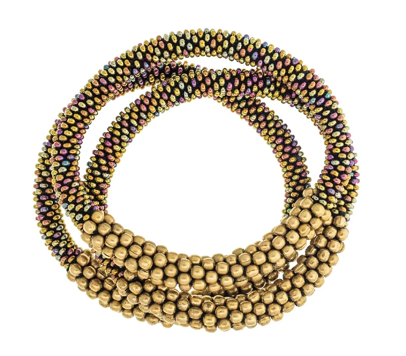 Unisex bracelets crafted-bead-<br> Statement Roll-On® Bracelets <br>  Golden Division Brass