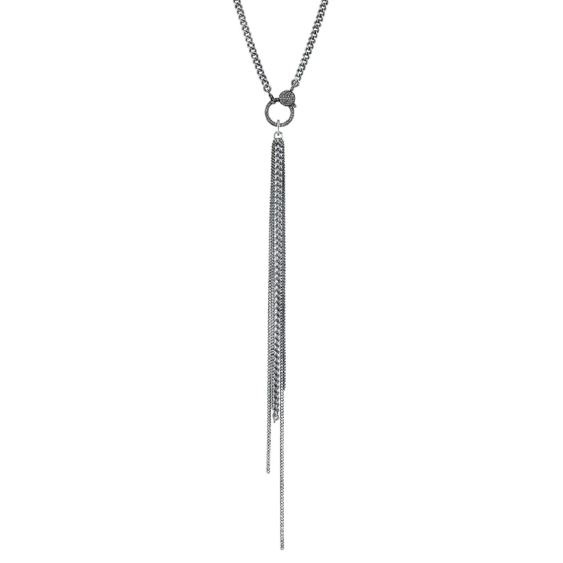 Women's necklaces slender-link-Waterfall Fringe Necklace