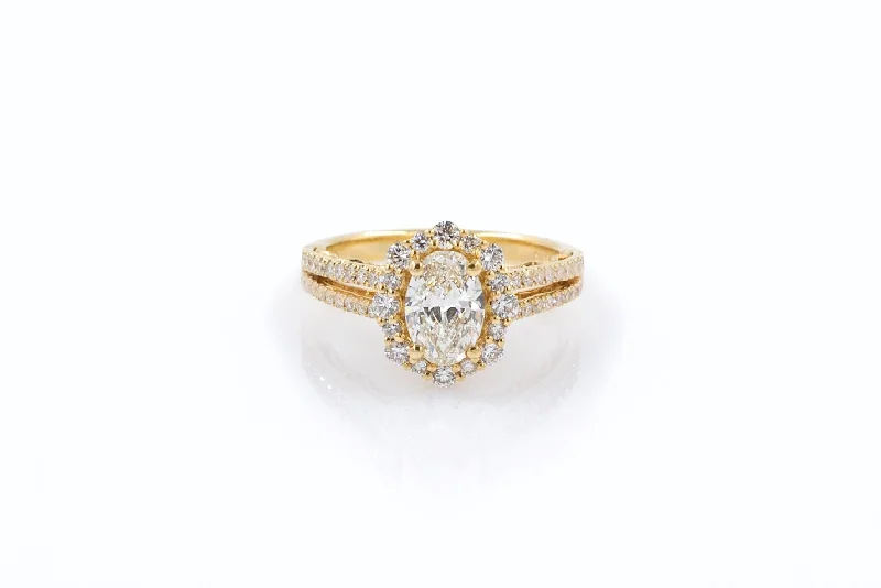 Women's engagement rings fine-radiance-1 ct Oval 1.72 ctw Diamond Engagement Ring VVS2