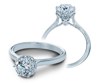 Women's engagement rings luminous-diamond-Diamond Engagement Ring Verragio Renaissance Collection 939R7 1.10ctw