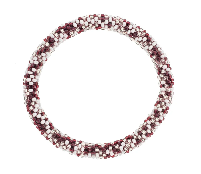 Unisex bracelets faint-alloy-Game Day Roll-On® Bracelet <br> Maroon & White Speckled