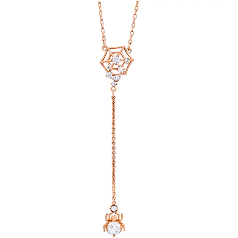 Women's necklaces gentle-length-Swarovski Women's Necklace - Precisely Rose Gold Plated White Crystal Y | 5499885