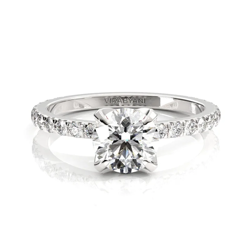 Women's engagement rings proposal-chic-Chiara Round Diamond Engagement Ring