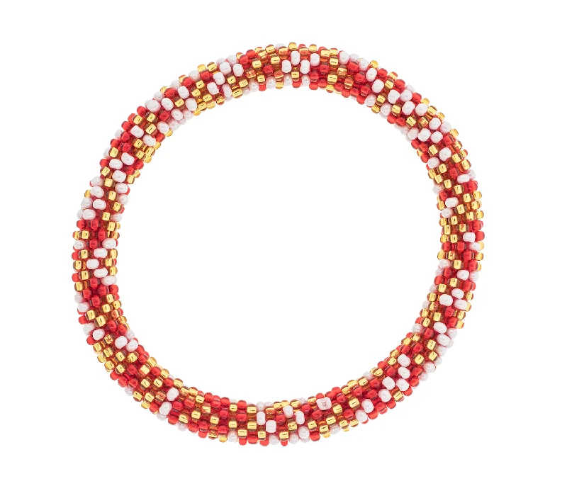 Unisex bracelets chunky-cord-Game Day Roll-On® Bracelet <br> Red & Gold Speckled