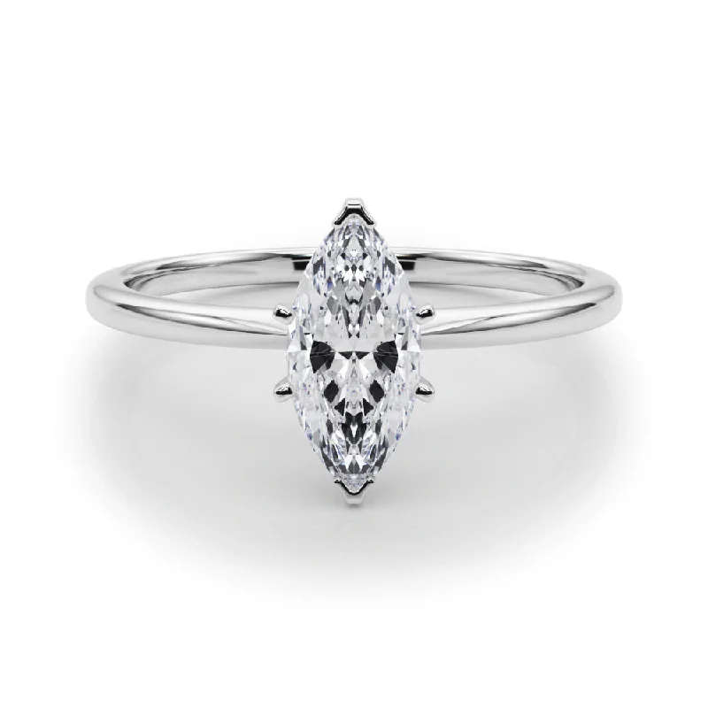 Women's engagement rings sculpted-chic-Angelica Marquise Diamond Solitaire Engagement Ring