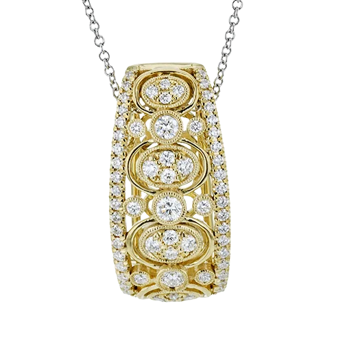 Women's necklaces fine-satin-Pendant Necklace in 18k Gold with Diamonds LP4649