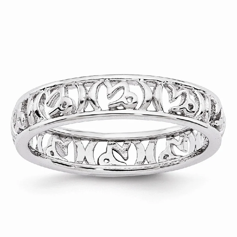 Women's rings crafted-chic-4mm Sterling Silver Stackable Expressions Capricorn Zodiac Ring