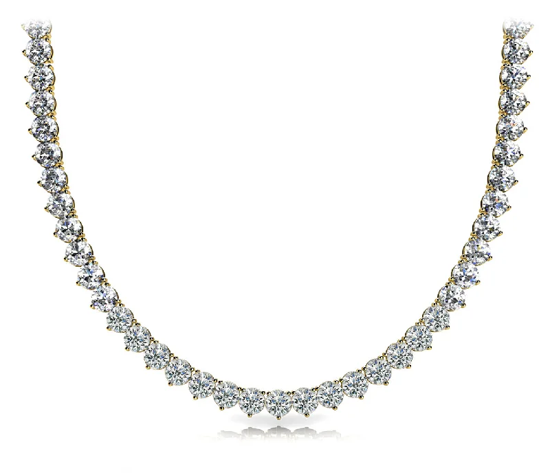 Women's necklaces hand-woven-14K Gold Diamond Necklace