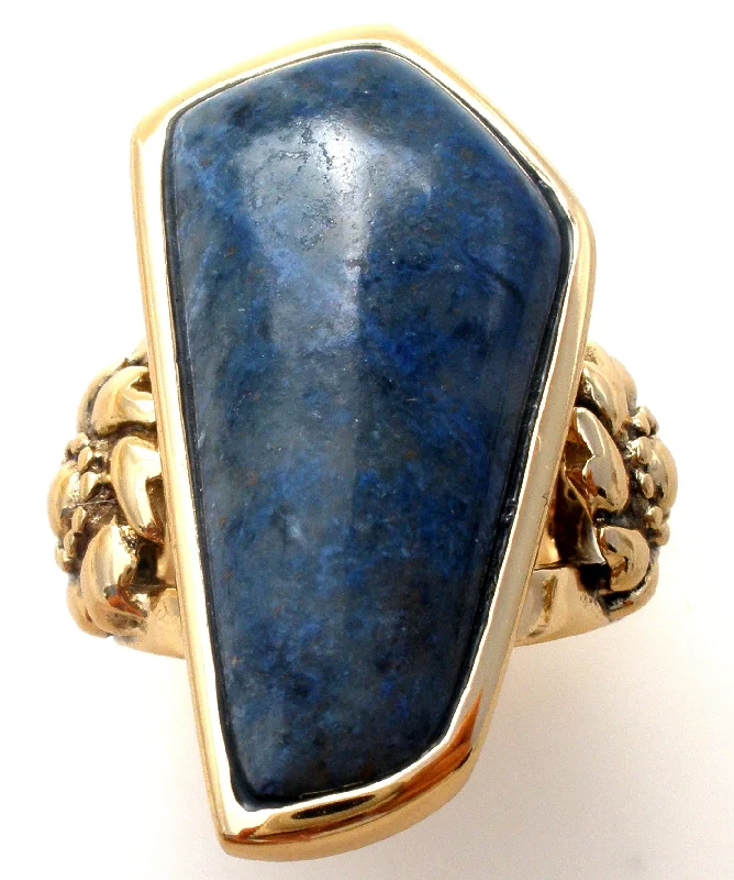 Women's rings twisted-metal-Barse Bronze Lapis Lazuli Ring Size 6