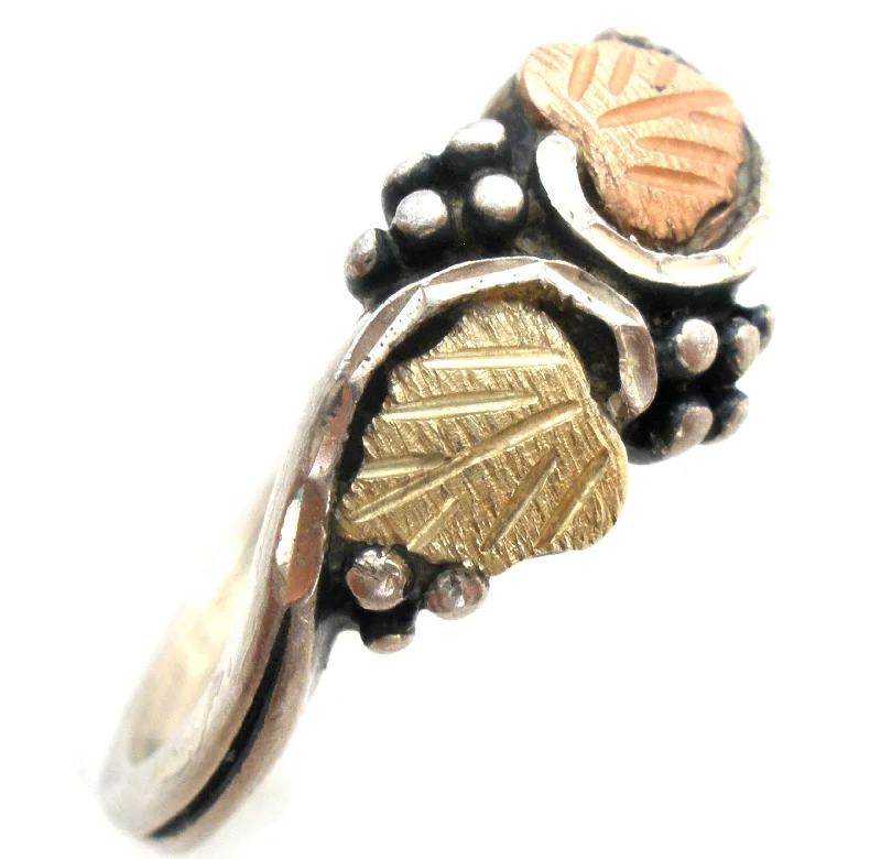 Women's rings airy-gem-Sterling Silver & 12K Black Hills Gold Ring Size 8.5