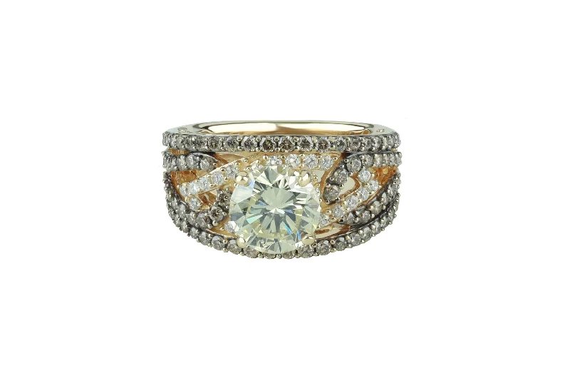 Women's engagement rings dainty-filigree-LeVian Bridal Collection Diamond Engagement Ring 3.84 ctw Honey Gold