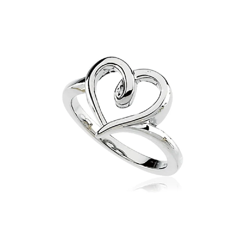 Women's rings micro-gold-Sterling Silver Keep Your Heart Open Ring