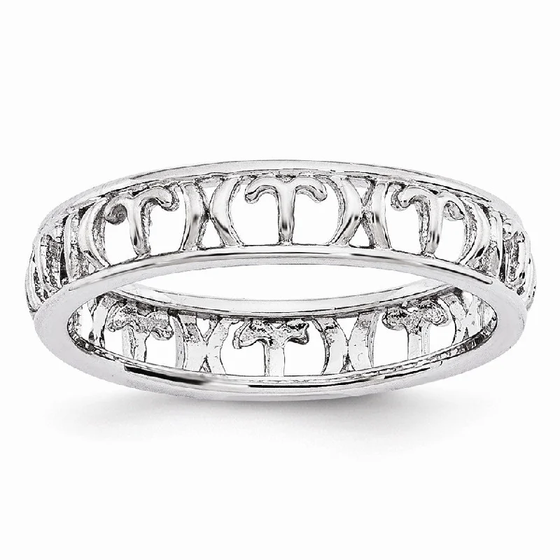 Women's rings chunky-chic-4mm Sterling Silver Stackable Expressions Aries Zodiac Ring