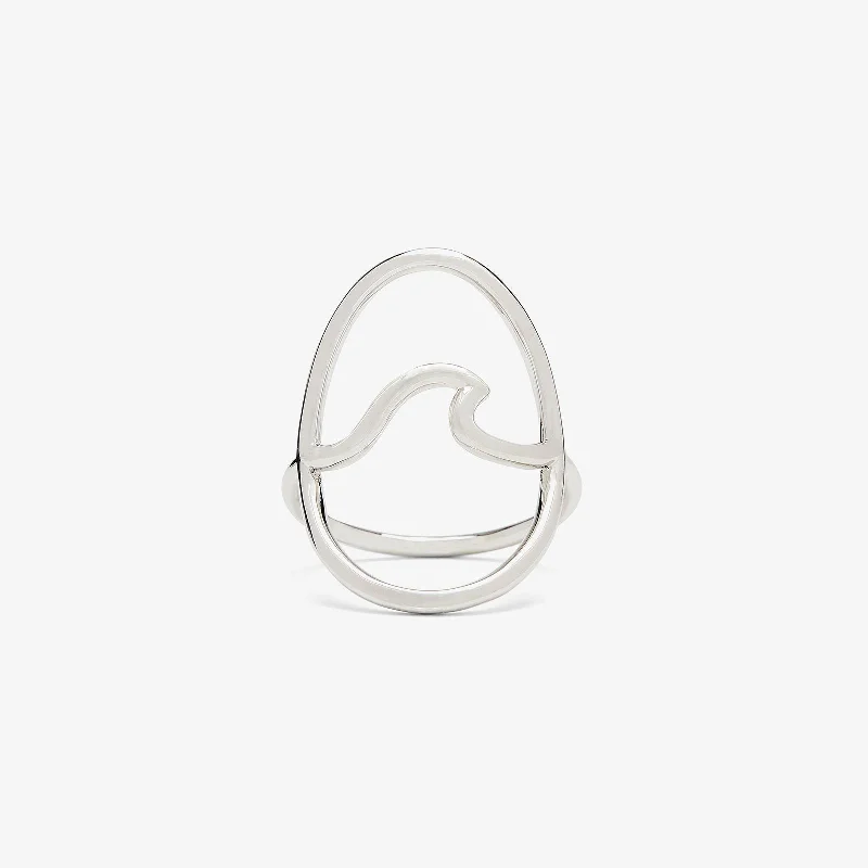 Women's rings carved-detail-Statement Wave Ring