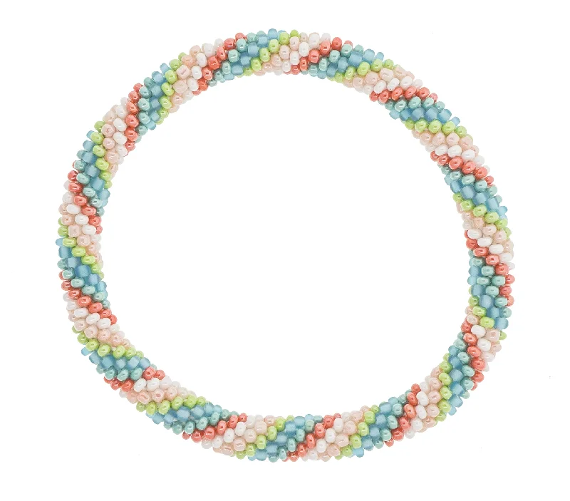 Unisex bracelets brushed-edge-8 inch Roll-On® Bracelet <br> Swirled with Love