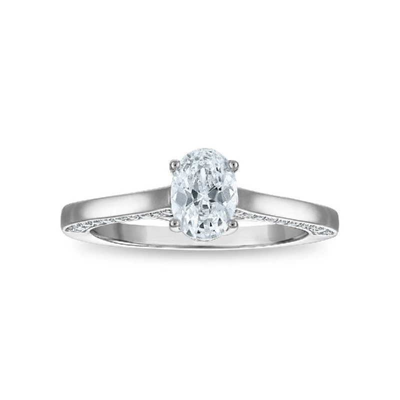 Women's engagement rings dazzling-blush-EcoLove 1 CTW Lab Grown Diamond Engagement Ring in 14KT White Gold