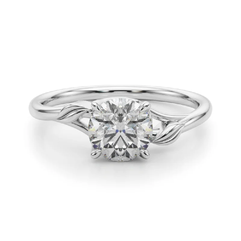 Women's engagement rings luminous-diamond-Eden Round  Diamond Solitaire Engagement Ring