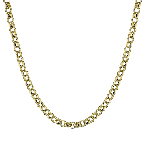 Women's necklaces glowing-stone-Chain Link Necklace in 18k Gold CN139