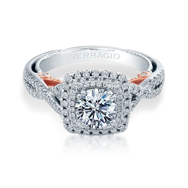 Women's engagement rings hand-sculpted-Diamond Engagement Ring Verragio Insignia Collection 7084CU-TT 1.00 ctw