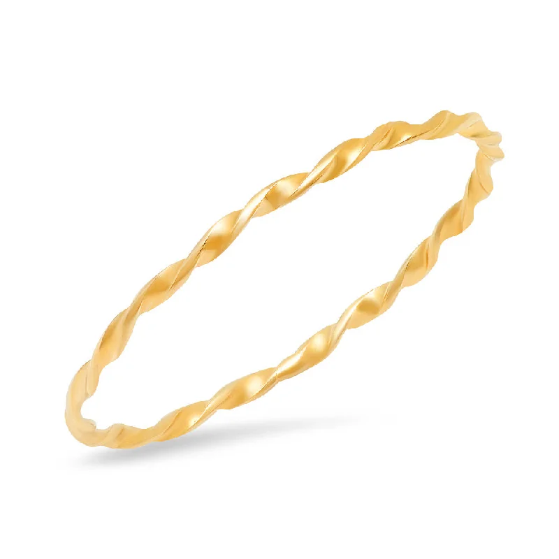 Women's rings tough-alloy-14k twist stacking ring