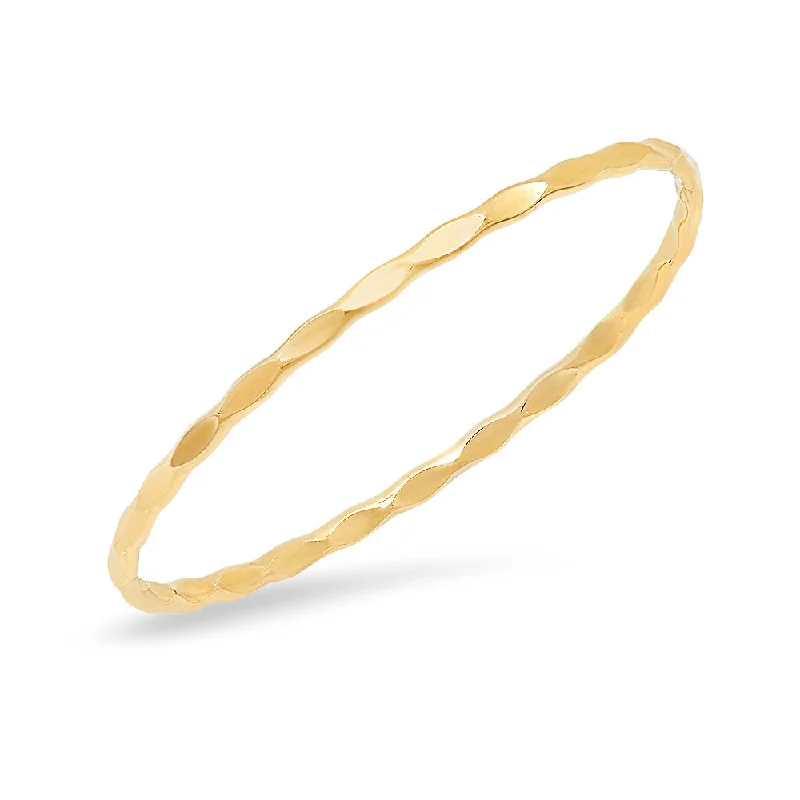 Women's rings mixed-metal-14k hammered stacking ring